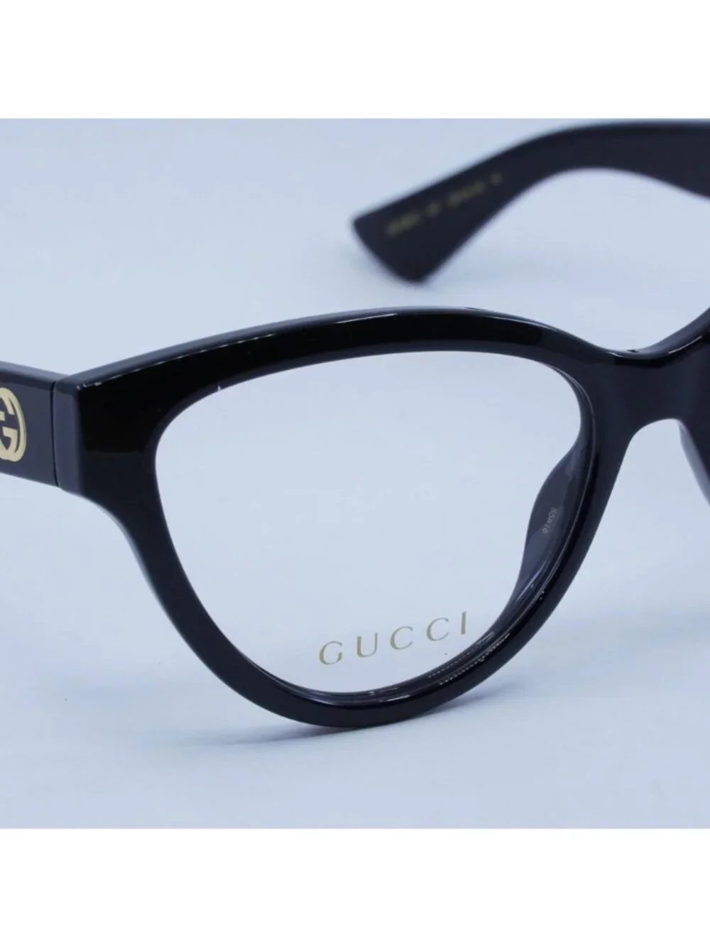 Gucci GG1581O 001 Eyeglasses Black 55mm Cat Eye Frame